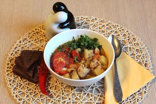 Овощное рагу с курицей Овощное рагу с курицей