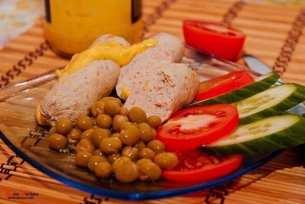 Домашние куриные сосиски Домашние куриные сосиски