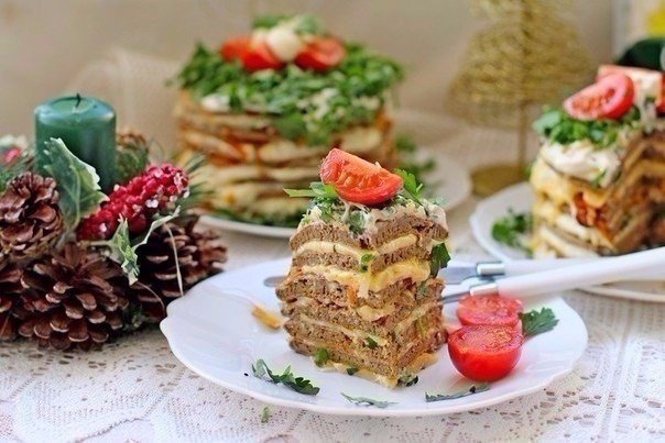 Печёночные мини-тортики Печёночные мини-тортики