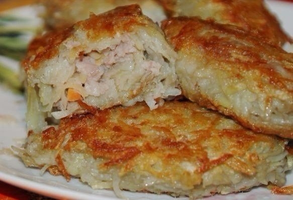 Картофельные зразы с мясным фаршем Картофельные зразы с мясным фаршем