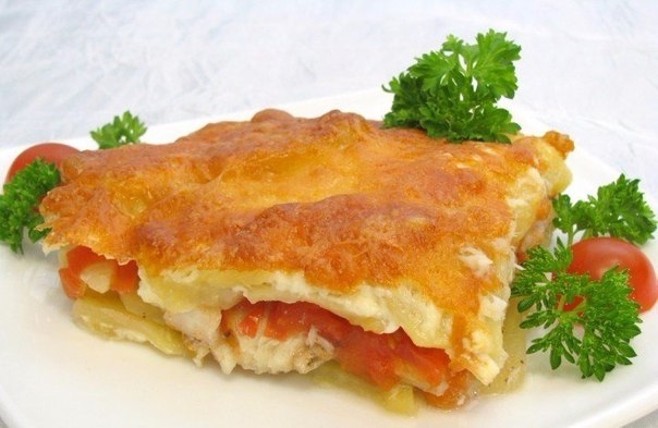 Рыба с картофелем, запеченные под майонезом Рыба с картофелем, запеченные под майонезом