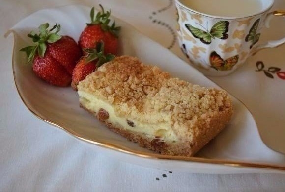 Песочный пирог с творогом. Песочный пирог с творогом.