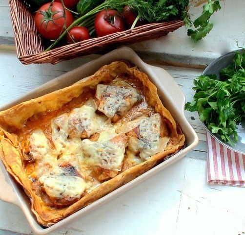 Курица, запеченная в лаваше Курица, запеченная в лаваше