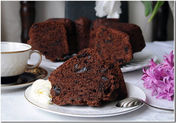 Самый-самый шоколадный кекс с черносливом и грецким орехом Самый-самый шоколадный кекс с черносливом и грецким орехом