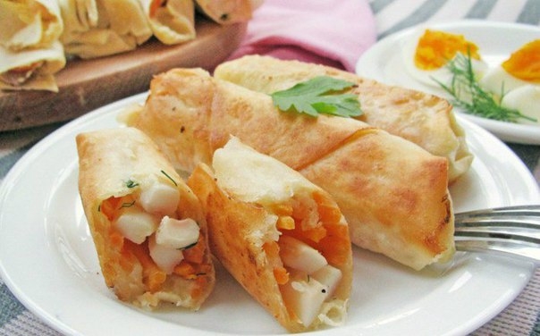ГОРЯЧАЯ ЗАКУСКА ИЗ ЛАВАША С КАЛЬМАРОМ ГОРЯЧАЯ ЗАКУСКА ИЗ ЛАВАША С КАЛЬМАРОМ