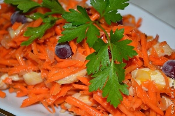 МОРКОВНЫЙ САЛАТ С КУРИНОЙ ГРУДКОЙ МОРКОВНЫЙ САЛАТ С КУРИНОЙ ГРУДКОЙ