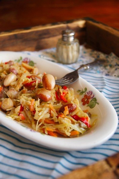Овощное рагу с фасолью и грибами Овощное рагу с фасолью и грибами