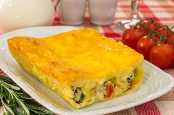 Рецепт вкусного каннеллони с разной начинкой Рецепт вкусного каннеллони с разной начинкой
