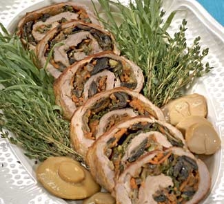 Рецепт мясного рулета с грибами Рецепт мясного рулета с грибами