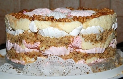 ТОРТ ИЗ ЗЕФИРА С ОРЕХАМИ. ТОРТ ИЗ ЗЕФИРА С ОРЕХАМИ.
