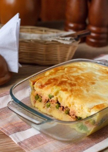 КАРТОФЕЛЬНАЯ ЗАПЕКАНКА С МЯСОМ И ГОРОШКОМ КАРТОФЕЛЬНАЯ ЗАПЕКАНКА С МЯСОМ И ГОРОШКОМ