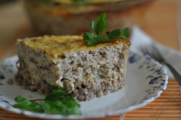 Запеканка из гречки с курятинкой