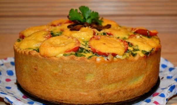Мясной киш с грибами. Мясной киш с грибами.