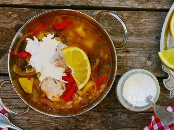 Рассольник с рисом и рыбой Рассольник с рисом и рыбой