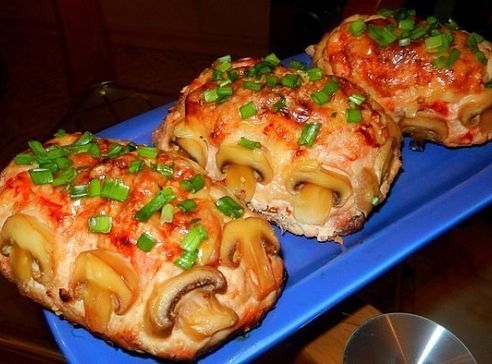 Аппетитное куриное филе с грибами Аппетитное куриное филе с грибами