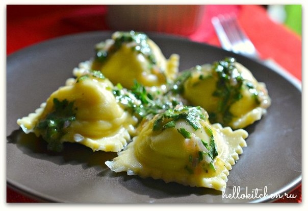 Равиоли с куриным фаршем Равиоли с куриным фаршем