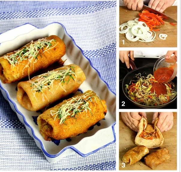 Блинчики с овощами Блинчики с овощами