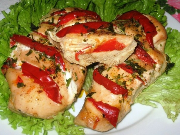 Курица с маринованным перцем