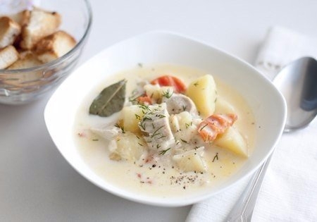 Сырный суп (с плавленным сырком) с курицей Сырный суп (с плавленным сырком) с курицей