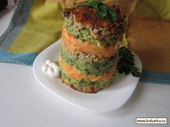 Картофельная запеканка с мясом,грибами и шпинатом Картофельная запеканка с мясом,грибами и шпинатом