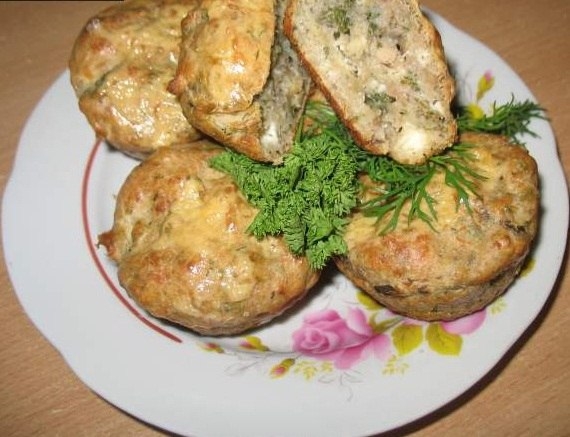 Закусочные кексы с сардинами Закусочные кексы с сардинами
