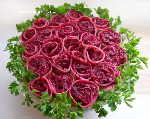 Закуска "Красные розы" Закуска "Красные розы"