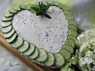 Сырный террин с огурцами Сырный террин с огурцами