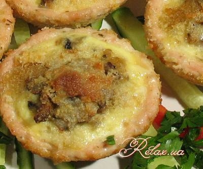 Куриные корзинки с грибами Куриные корзинки с грибами