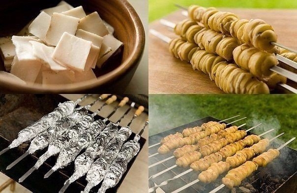 Картофель запеченный на углях