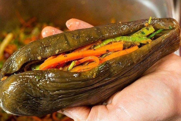 Маринованные баклажаны, фаршированные овощами на зиму Маринованные баклажаны, фаршированные овощами на зиму