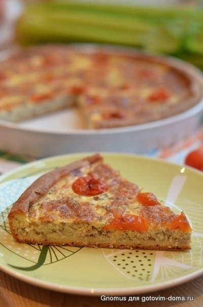 Открытый пирог с капустой и мясным фаршем Открытый пирог с капустой и мясным фаршем