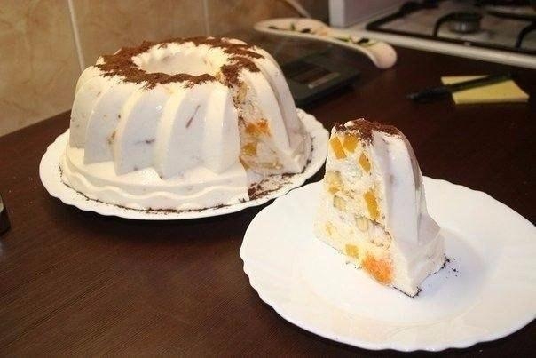 Бланманже с персиками Бланманже с персиками