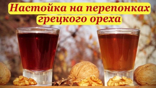 1. Целебная настойка из перегородок грецкого ореха 1. Целебная настойка из перегородок грецкого ореха