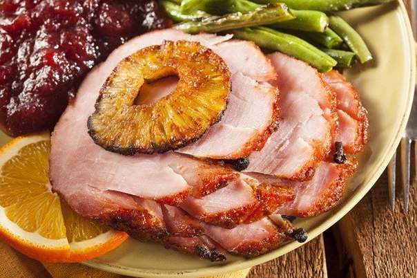 Свинина, запеченная под ананасами Свинина, запеченная под ананасами