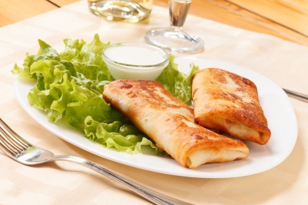 Блины с мясом и тыквой Блины с мясом и тыквой