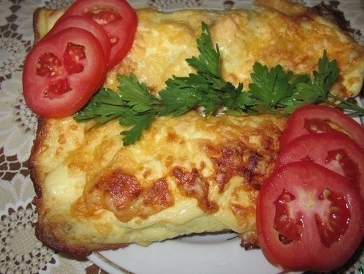 Яичные блинчики с курицей и грибами Яичные блинчики с курицей и грибами