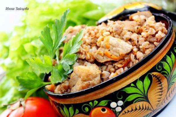 Мясо с гречкой по-деревенски Мясо с гречкой по-деревенски
