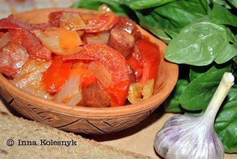 Лечо с колбасками по-венгерски Лечо с колбасками по-венгерски