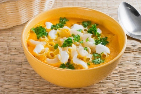 Тыквенный суп с макаронами Тыквенный суп с макаронами