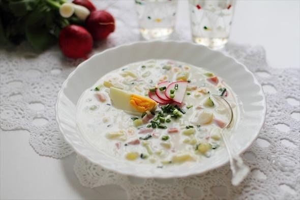 Окрошка на айране Окрошка на айране