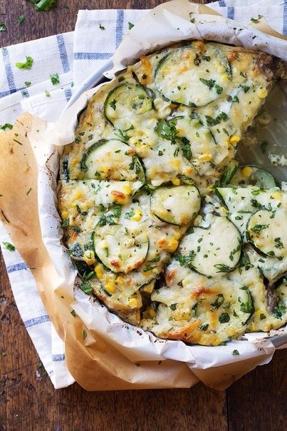 Пирог с цуккини и кукурузой Пирог с цуккини и кукурузой