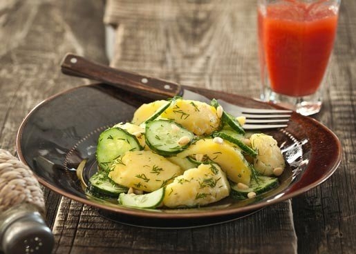 Картофельный салат c огурцами Картофельный салат c огурцами