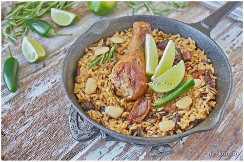 Паэлья с уткой и перцем халапеньо Паэлья с уткой и перцем халапеньо