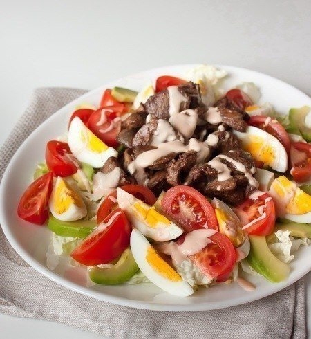 Салат из капусты с куриной печенью Салат из капусты с куриной печенью