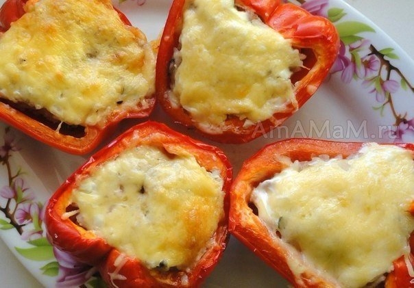Фаршированный перец половинками Фаршированный перец половинками