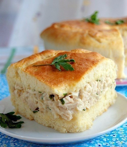 Пирог с курицей в соусе Бешамель Пирог с курицей в соусе Бешамель