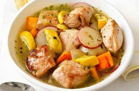 Тушеная индейка с овощами (60 ккал) Тушеная индейка с овощами (60 ккал)