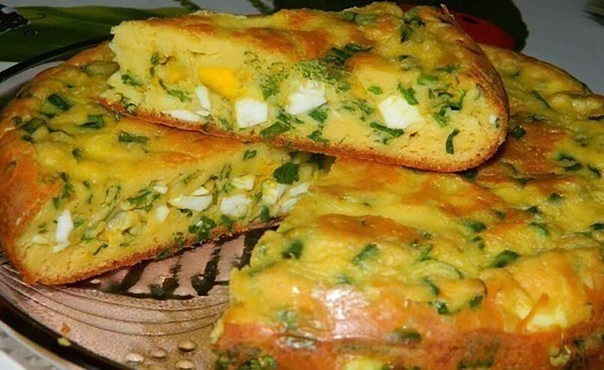 Яично-луковый пирог в мультиварке Яично-луковый пирог в мультиварке