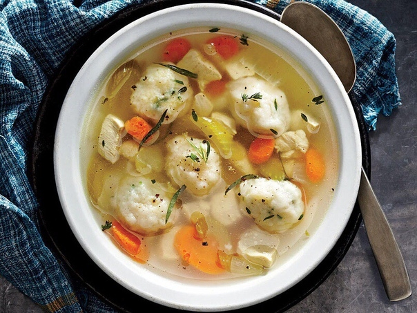 Суп с курицей и клецками Суп с курицей и клецками