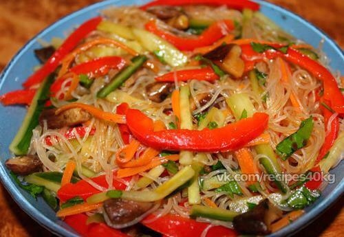 Фунчоза с овощами! Очень вкусно! Фунчоза с овощами! Очень вкусно!